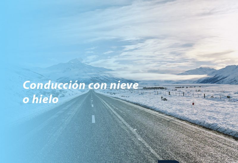 Bus driving on winter roads