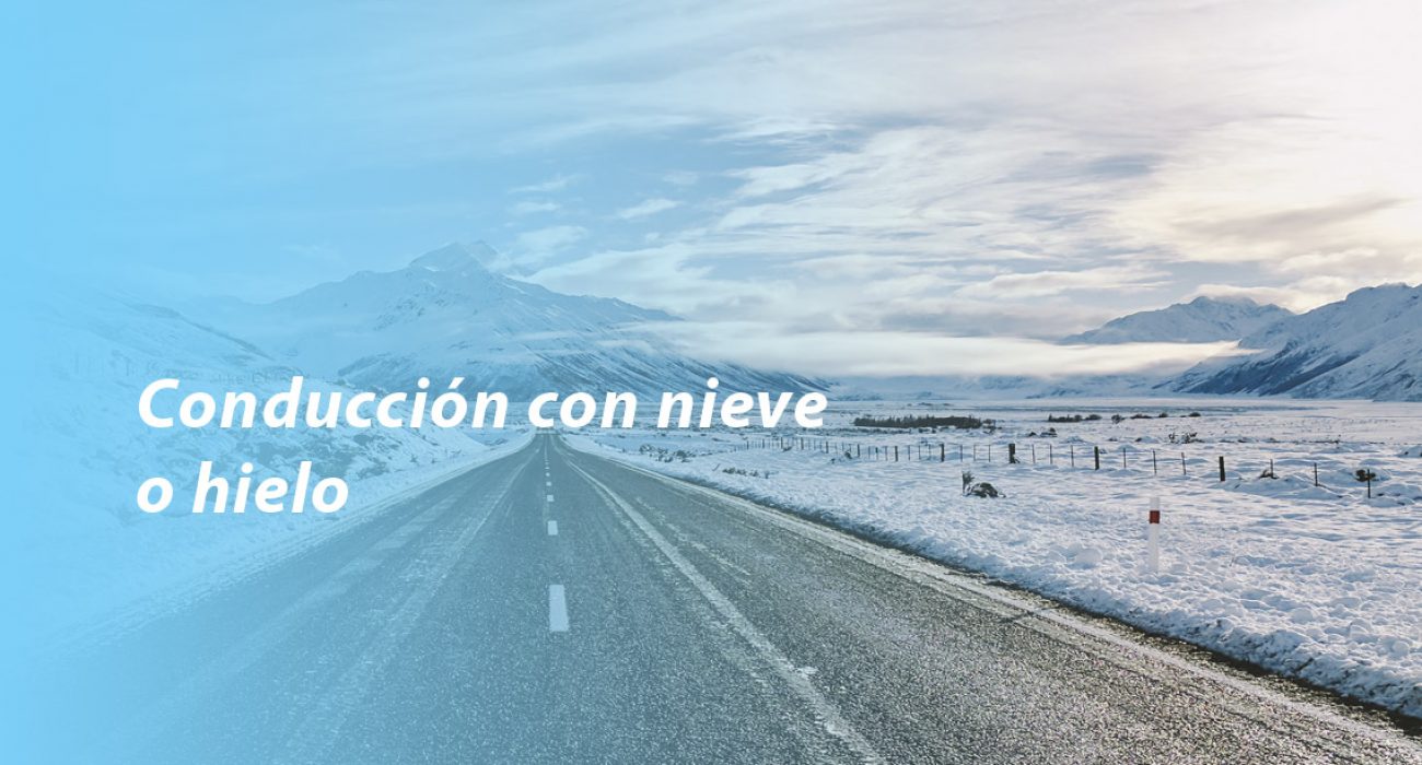 Bus driving on winter roads