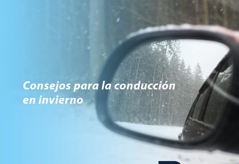 Bus driving on winter roads