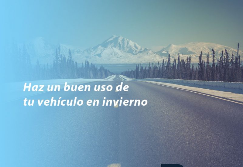 Bus driving on winter roads