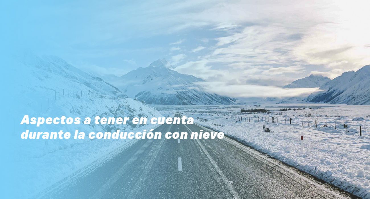 Bus driving on winter roads